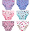 image:imageFamily Feeling Girls 100 Cotton Underwears  Comfortable amp Breathable Printed Pattern Panties for Child6 Pack  Flamingo