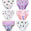 image:imageFamily Feeling Girls 100 Cotton Underwears  Comfortable amp Breathable Printed Pattern Panties for Child6 Pack  Mermaid
