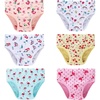 image:imageGirls 100 Cotton Underwear  Comfortable amp Breathable Panties for Kids6 Pack  FlowerCartoonAnimal Print