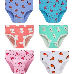 image:imageFamily Feeling Girls 100 Cotton Underwears  Comfortable amp Breathable Printed Pattern Panties for Child6 Pack  Cat