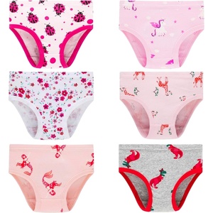 image:imageFamily Feeling Girls Soft Underwear  Comfortable amp Breathable Printed Pattern Panties for Kids6 Pack  FlowerCartoonAnimal Print