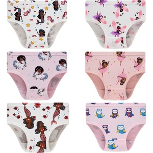 image:imageFamily Feeling Girls Soft Underwear  Comfortable amp Breathable Printed Pattern Panties for Kids6 Pack  MermaidCartoonAnimal Print