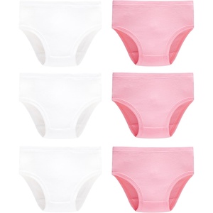 image:imageFamily Feeling Girls Soft Underwear  Comfortable amp Breathable Printed Pattern Panties for Kids6 Pack  WhitePink