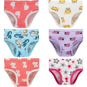 image:imageFamily Feeling Girls Soft Underwear  Comfortable amp Breathable Printed Pattern Panties for Kids6 Pack OwlCartoonAnimal Print