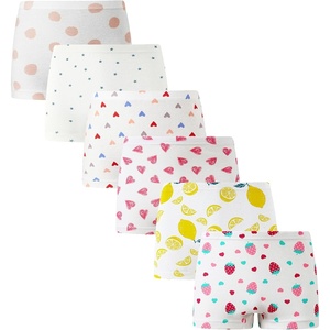 image:imageFamily Feeling Soft Cotton Girls Boyshort Panties Brief Underwear6 Pack HeartStrawberryStarLemon