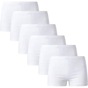image:imageFamily Feeling Soft Cotton Girls Boyshort Panties Brief Underwear6 Pack White
