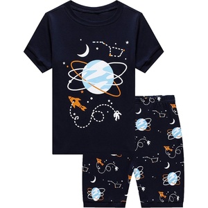 image:imageFamily Feeling Boys Summer Pajamas Sets Short 100 Cotton PjsSpaceF3