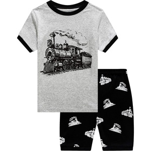 image:imageFamily Feeling Little Boys Train Pajamas Short Sets 100 Cotton Kid 6
