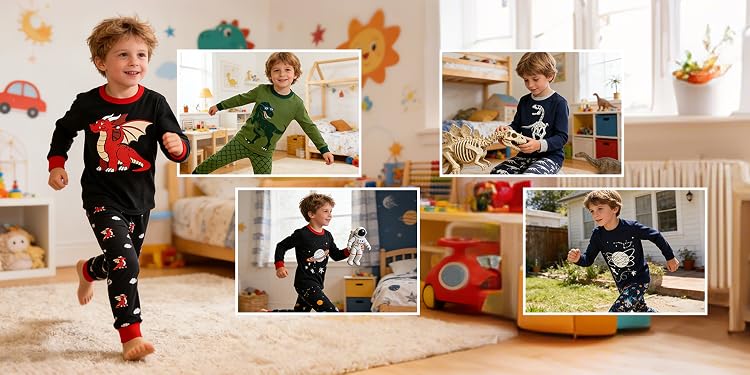 Family Feeling – Boys & Girls Cotton Pajamas, Halloween & Christmas Matching Family Pajamas | 100% Cotton Kids Sleepwear