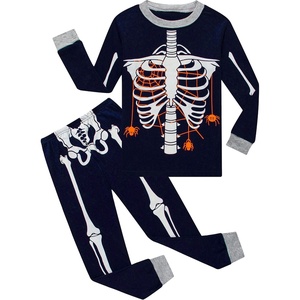 image:imageFamily Feeling Kids amp Toddler Boys Pajamas 2 Piece Pjs Set 100 Cotton SleepwearBlueSkeletonGlowinthedarkF1