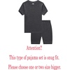 image:imageFamily Feeling Boys Girls Kids Pajamas Solid Colors 2 Piece Summer Pajama Short Sets 100 Cotton Grey Size 14