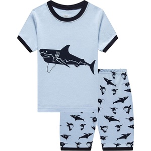 image:imageFamily Feeling Shark Little Boys Shorts Set Pajamas 100 Cotton Sleepwear Kid Blue Size 6