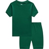 image:imageFamily Feeling Boys Girls Kids Pajamas Solid Colors 2 Piece Summer Pajama Short Sets 100 Cotton Toddler Dark Green Size 4T